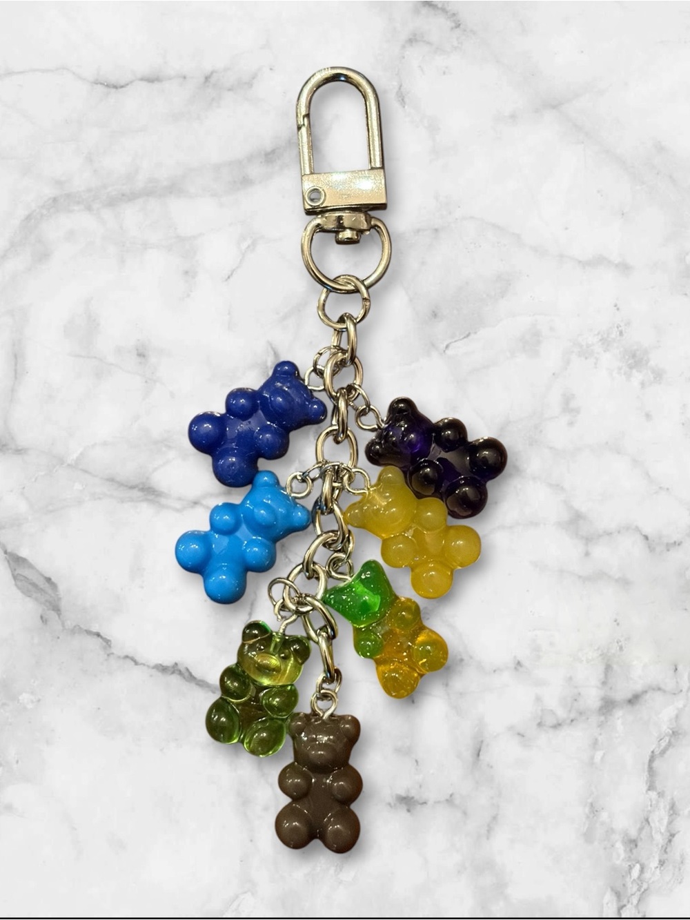 Colorful Gummy Bear Bag Charm - Multicolor